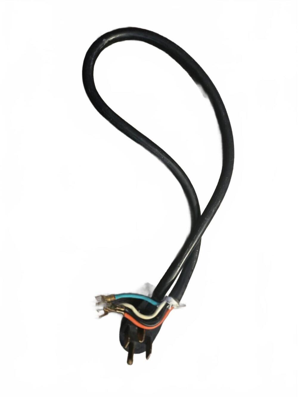 Black 30 Amp 4' Replacement Round Dryer Cord with Thick Vinyl
